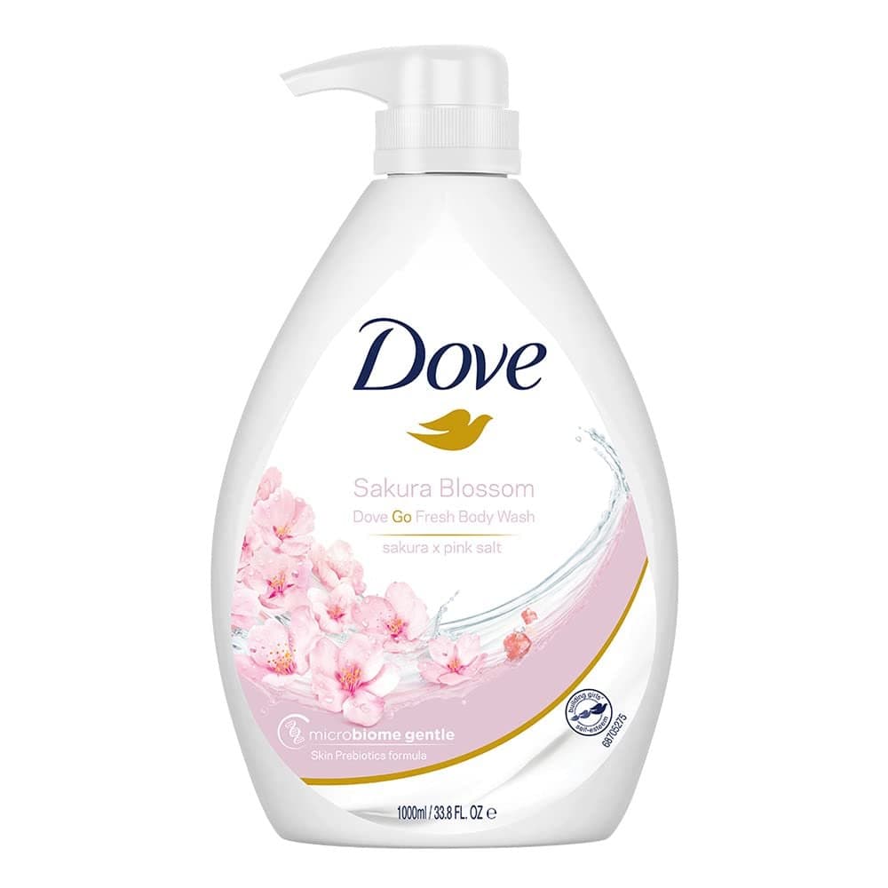 شامپو بدن کرمی داو Dove رایحه شکوفه گیلاس مناسب برای پوست خشک و حساس، حجم 1000ML