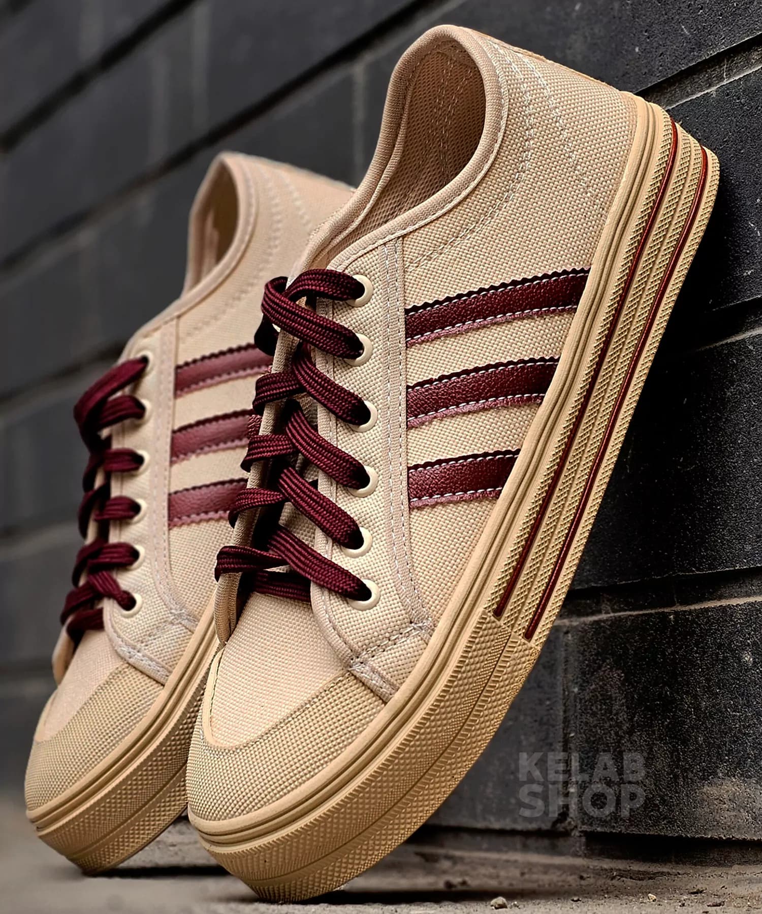 کتانی ونس آدیداس کرم سرخابی Adidas Vans — تصویر ۴