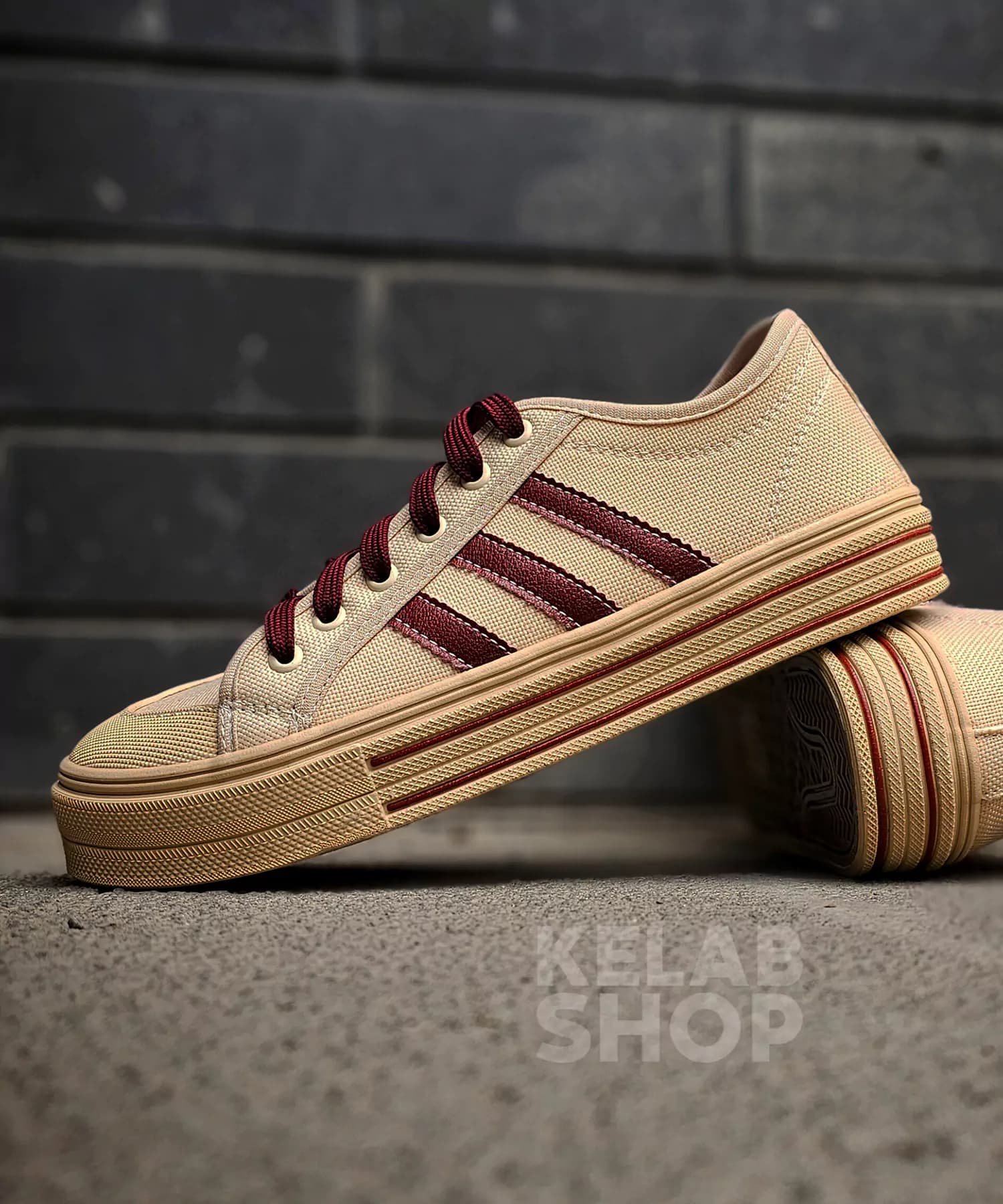 کتانی ونس آدیداس کرم سرخابی Adidas Vans — تصویر ۶