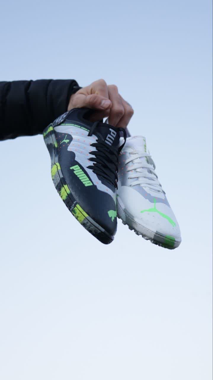 کفش فوتسال پوما فیوچر مشکی سبز Puma Future