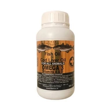 روغن ماهی درمان ریزش مو سگ و گربه تیتان مدل امگا 3 حجم 500 میلی لیتر — تصویر ۳