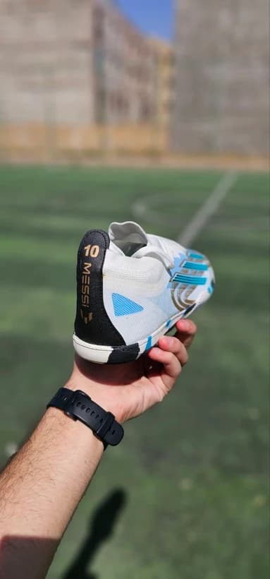 کفش سالنی آدیداس کریزی فست سفید آبی Adidas Crazy Fast — تصویر ۴