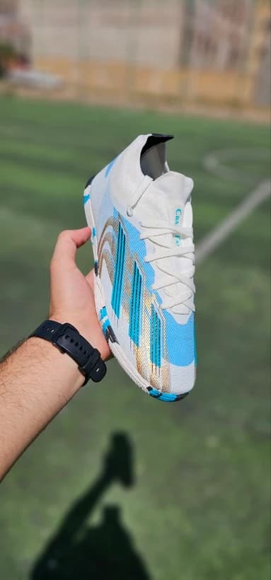 کفش سالنی آدیداس کریزی فست سفید آبی Adidas Crazy Fast — تصویر ۵