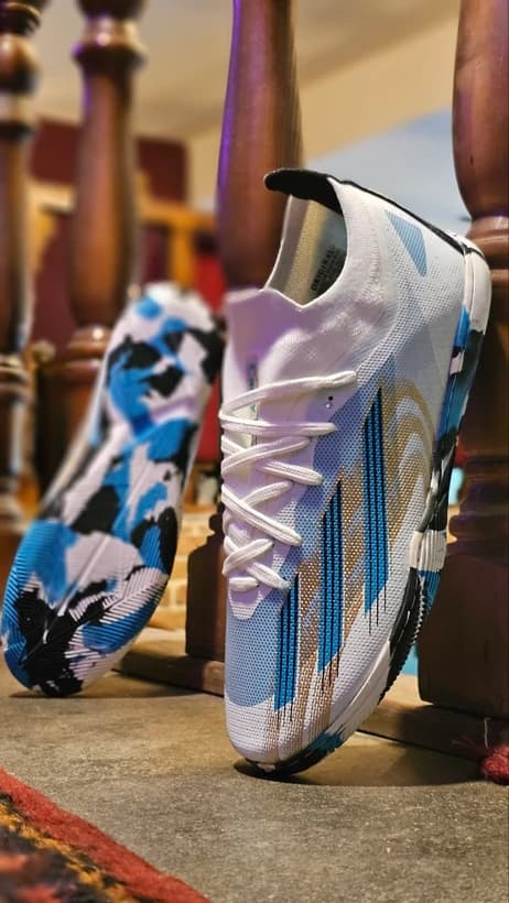 کفش سالنی آدیداس کریزی فست سفید آبی Adidas Crazy Fast — تصویر ۲