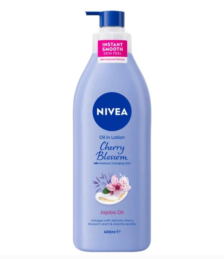 لوسیون بدن نیوا، مدل شکوفه گیلاس Cherry Blossom حاوی روغن جوجوبا، حجم 400ML