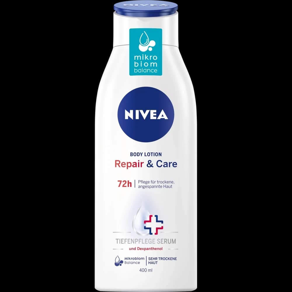 لوسیون بدن نیوا NIVEA اورجینال سری Repair & Care آبرسان و ترمیم کننده قوی پوست مناسب پوست خیلی خشک، حجم 400ML