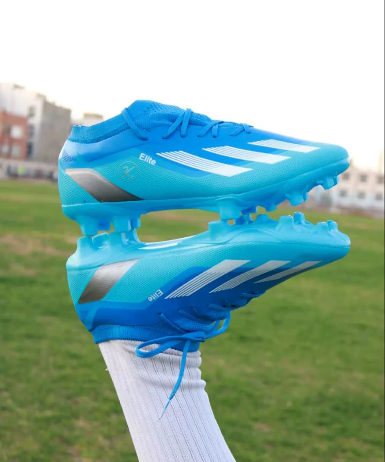 کفش فوتبال آدیداس ایکس کریزی فست آبی فیروزه ای Adidas X crazyfast — تصویر ۳