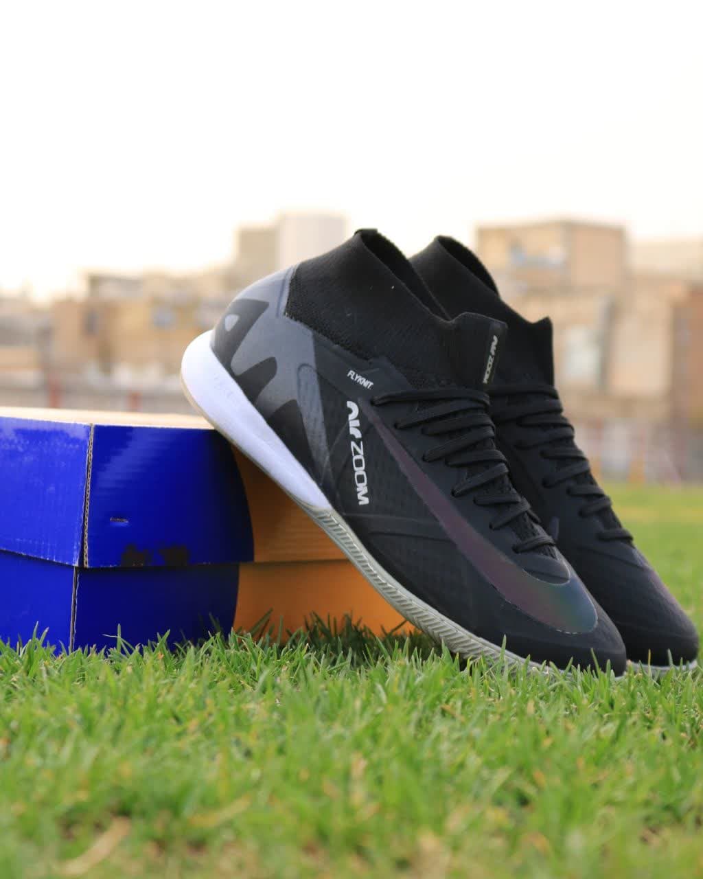 کفش سالنی نایک ایرزوم مشکی ساقدار Nike Airzoom — تصویر ۵