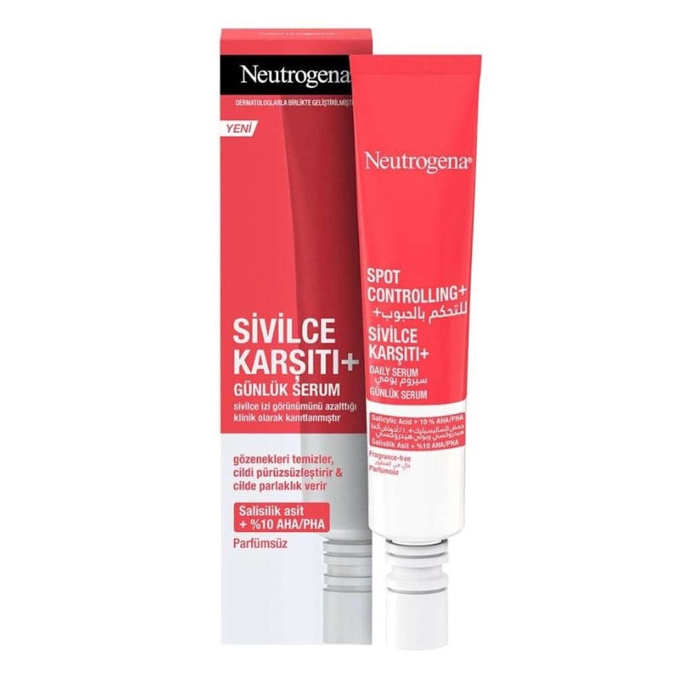 سرم ضد جوش نوتروژینا Neutrogena سری sivilce karsiti ضد جوش، اکنه و لک‌های جوش، حجم 30ML