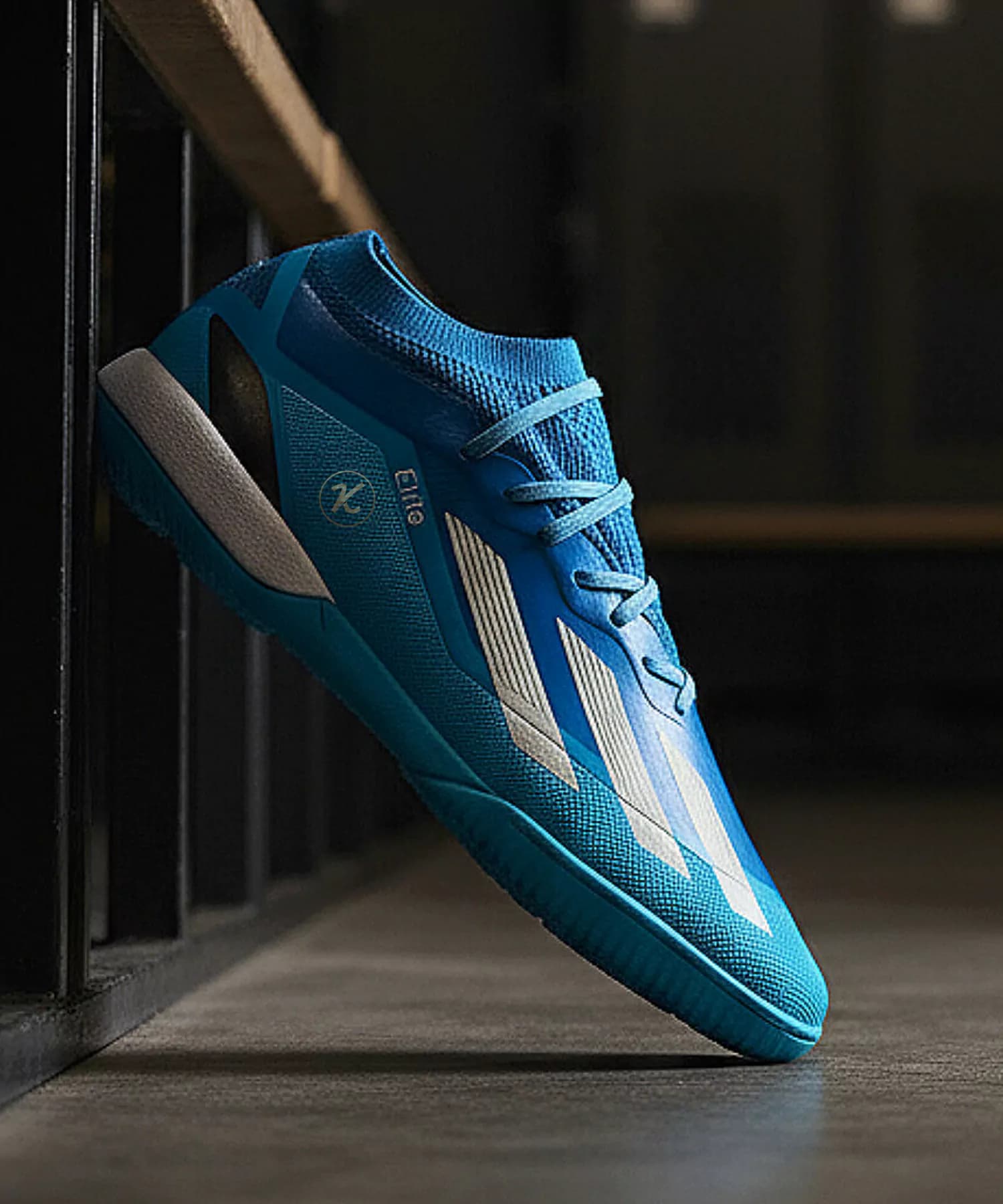 کفش سالنی آدیداس ایکس کریزی فست آبی فیروزه ای Adidas X crazyfast — تصویر ۳