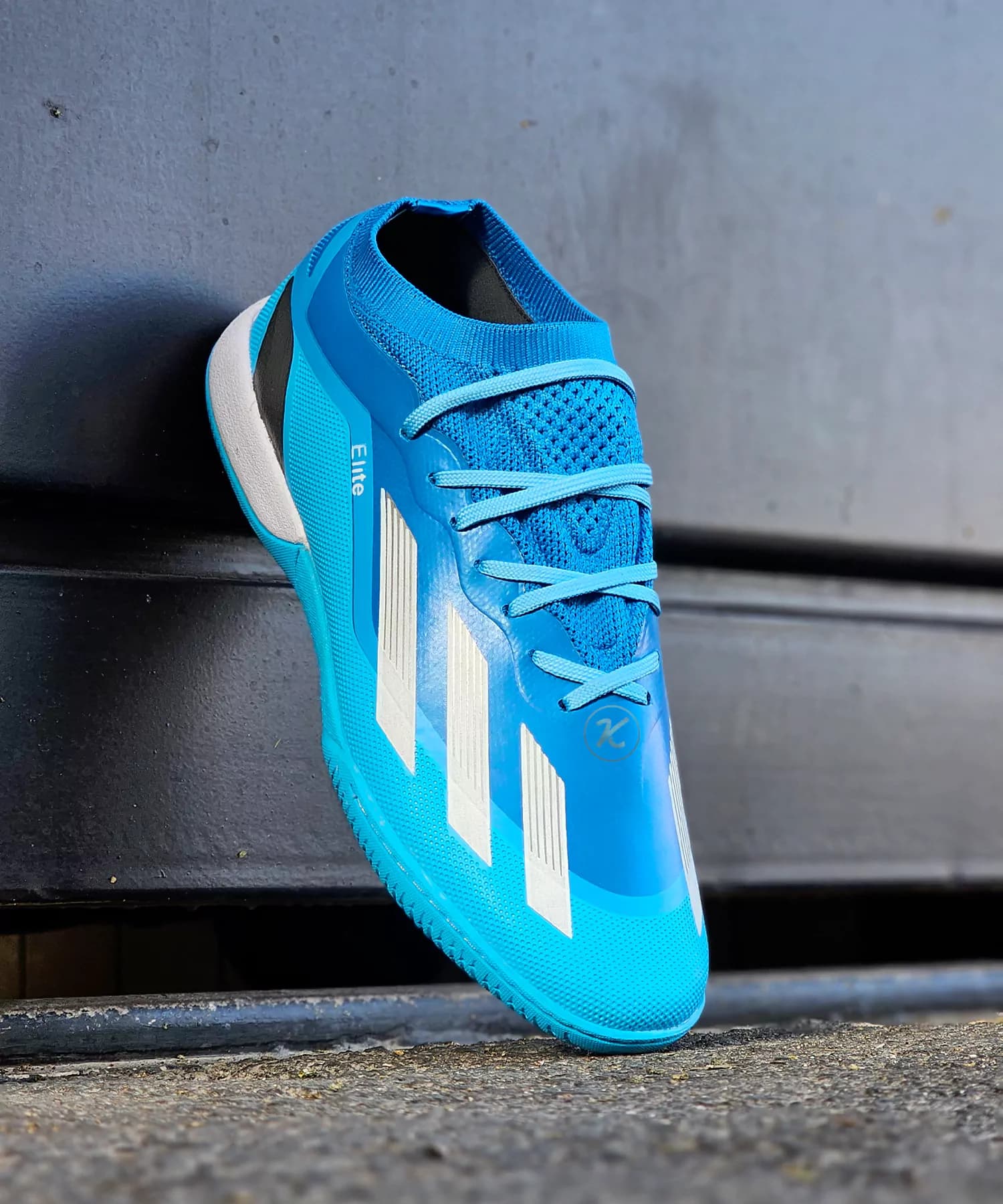 کفش سالنی آدیداس ایکس کریزی فست آبی فیروزه ای Adidas X crazyfast — تصویر ۴