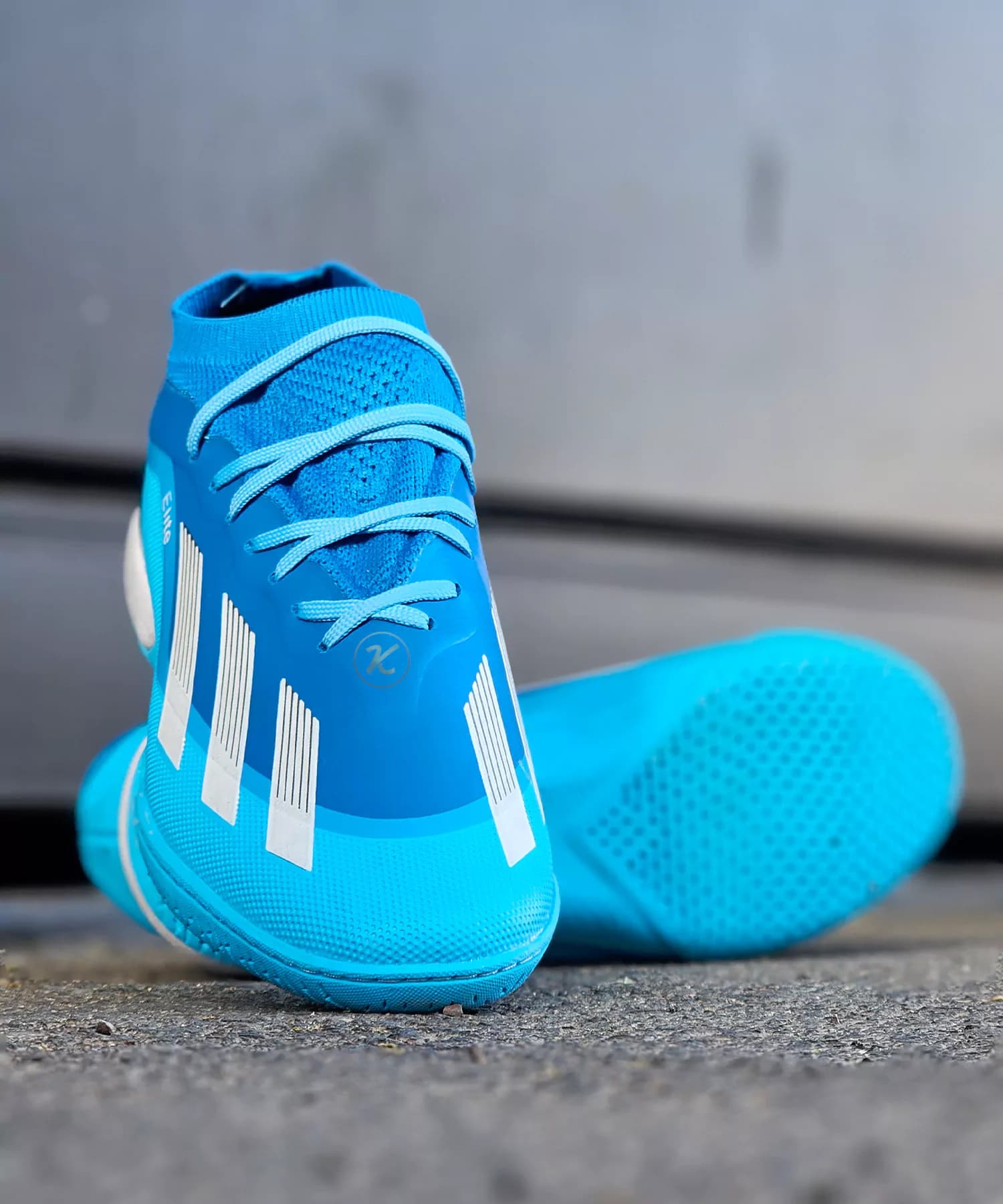 کفش سالنی آدیداس ایکس کریزی فست آبی فیروزه ای Adidas X crazyfast — تصویر ۷