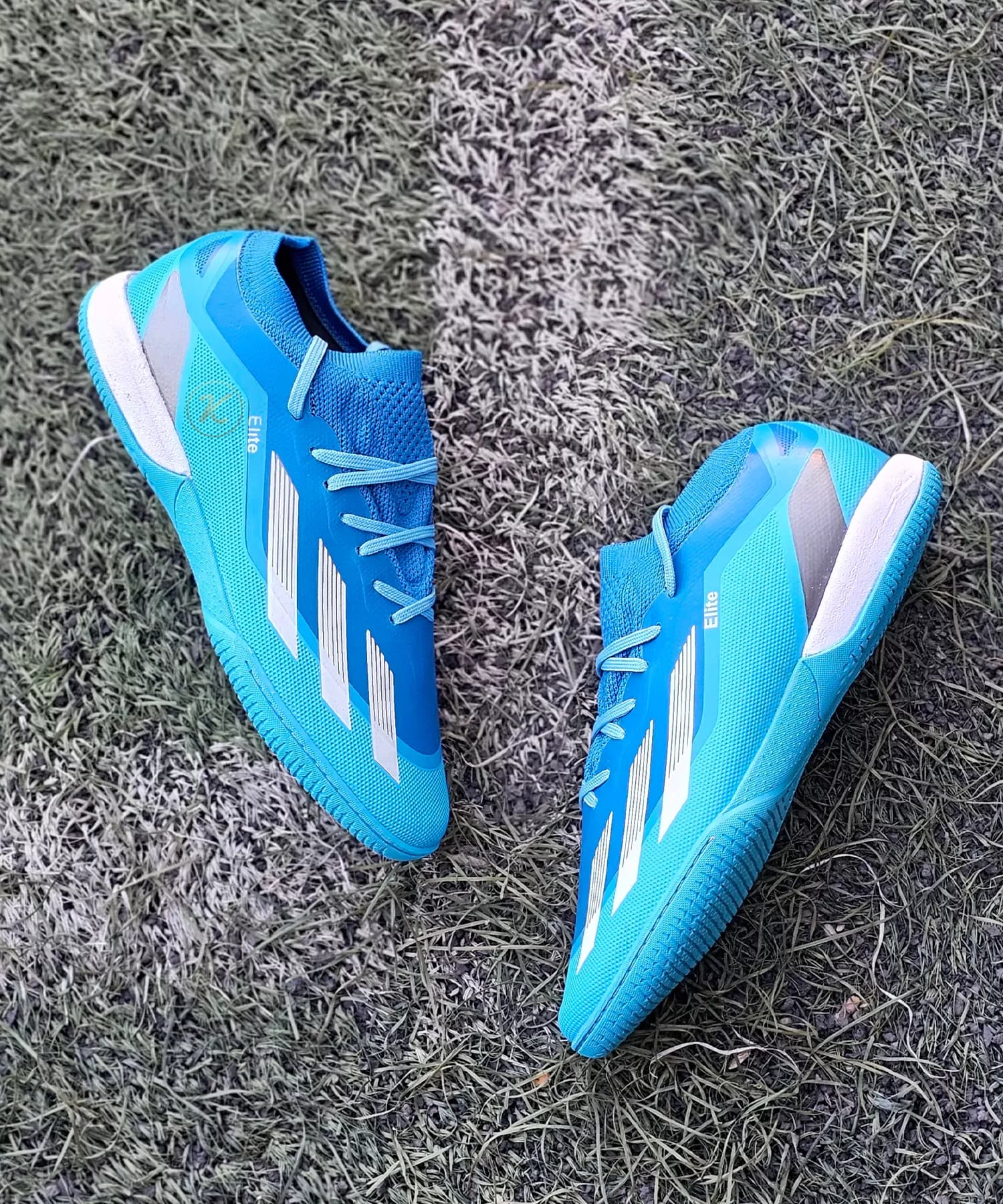 کفش سالنی آدیداس ایکس کریزی فست آبی فیروزه ای Adidas X crazyfast — تصویر ۶