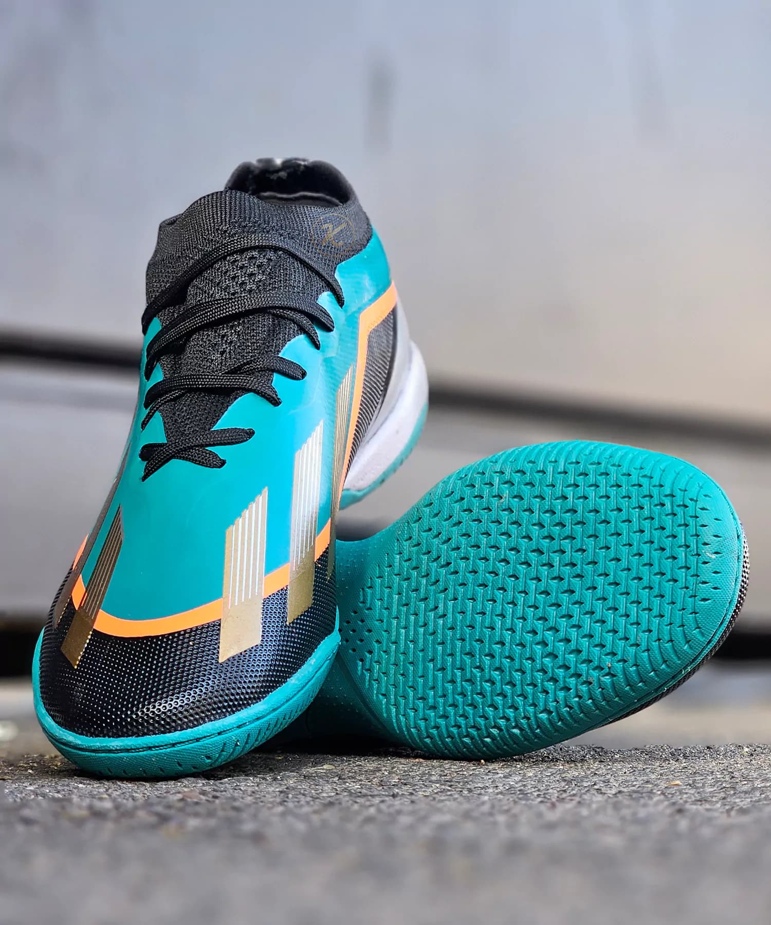 کفش سالنی آدیداس ایکس کریزی فست مشکی سبز Adidas X crazyfast — تصویر ۵
