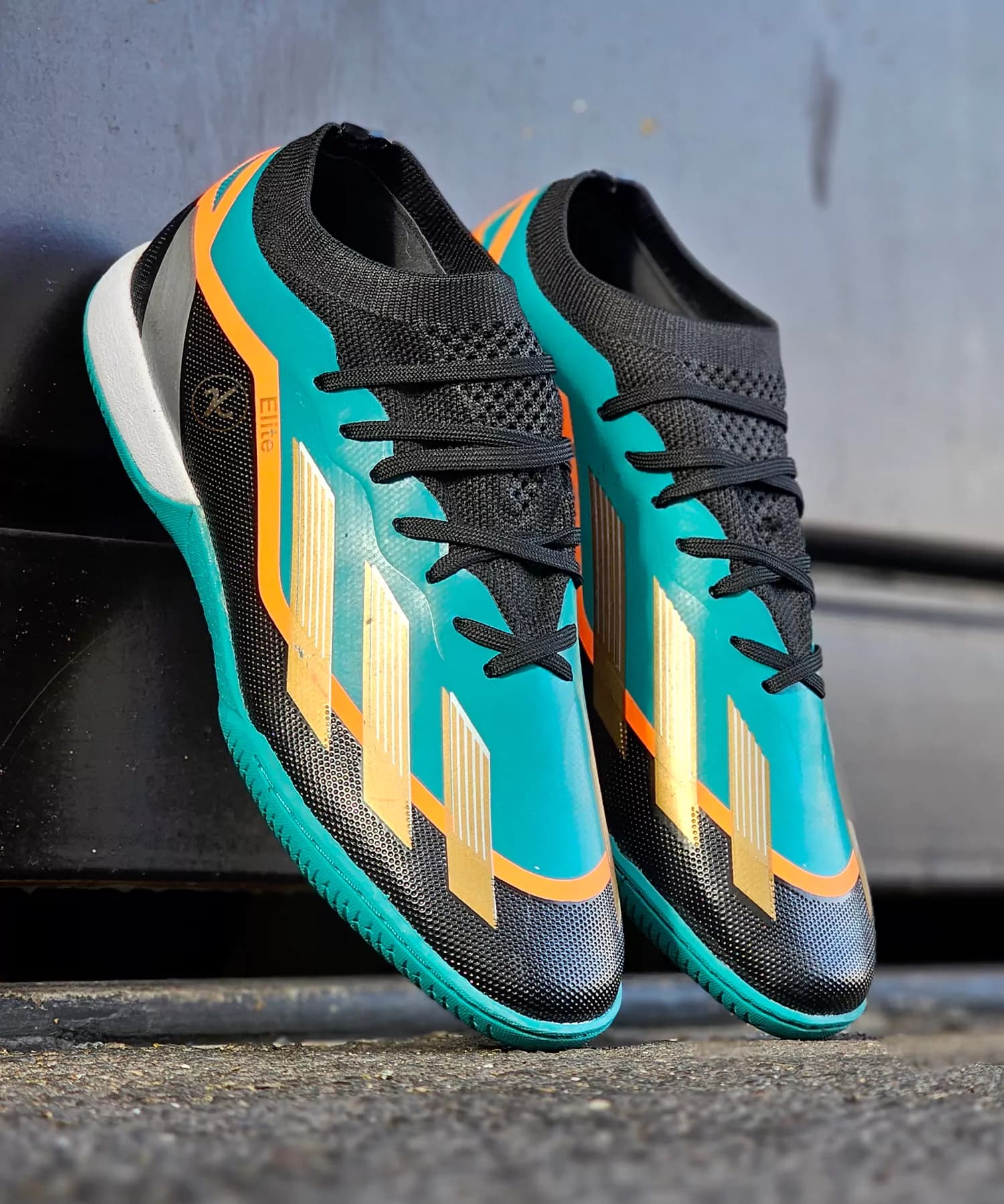 کفش سالنی آدیداس ایکس کریزی فست مشکی سبز Adidas X crazyfast — تصویر ۴