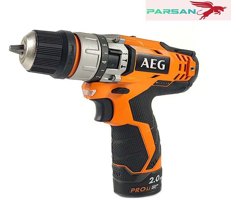 دریل شارژی AEGآلمان 12 ولت مدل BSB12C2LI-202B