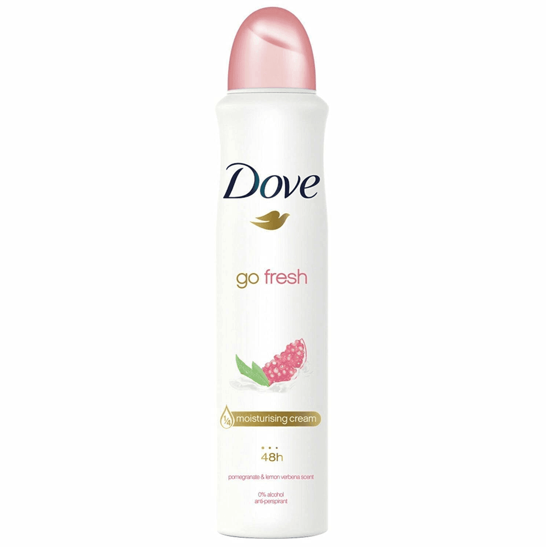 اسپری دئودورانت داو Dove زنانه مدل Go Fresh رایحه انار و برگ لیمو، حجم 200ML