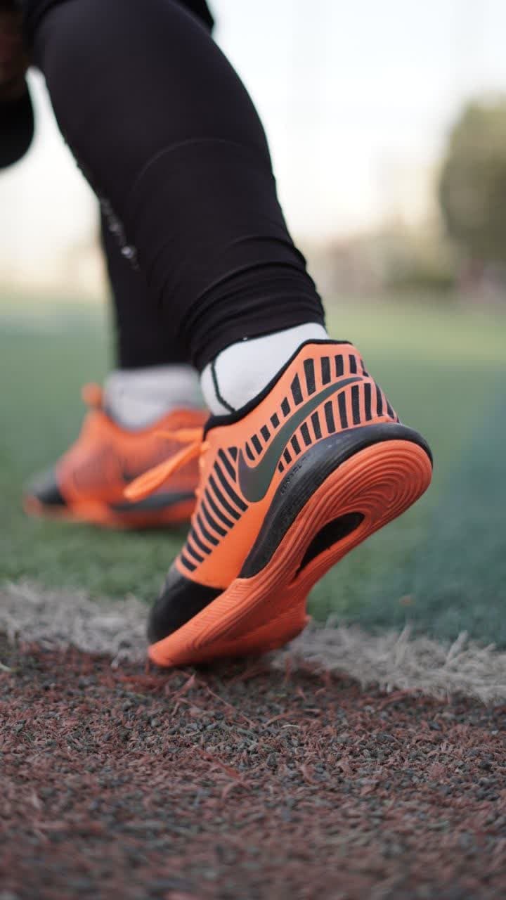 کفش فوتسال نایک لونار گتو مشکی نارنجی Nike Lunar gato ll — تصویر ۳