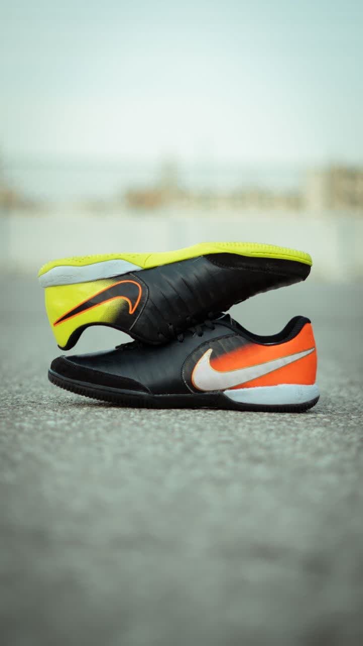 کفش سالنی تمپو ایکس مشکی زرد Nike Tiempo X — تصویر ۳