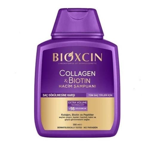 شامپو بیوکسین BIOXCIN ضد ریزش حاوی کلاژن Bioxcin Collagen + Biotin، حجم 300ML