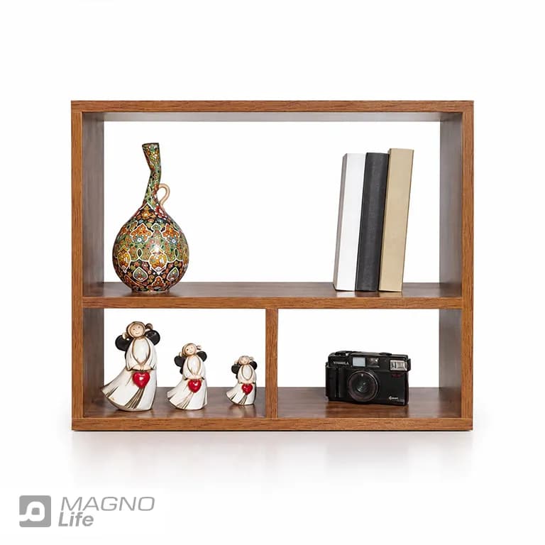 شلف دیواری و کتابخانه رومیزی سه طبقه دکورین مدل DEC-0016