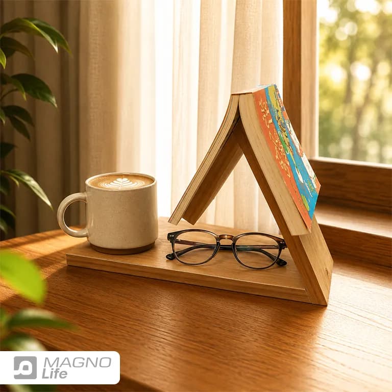 استند نگهدارنده کتاب رومیزی چوبی دکورین مدل DEC-0005 — تصویر ۶