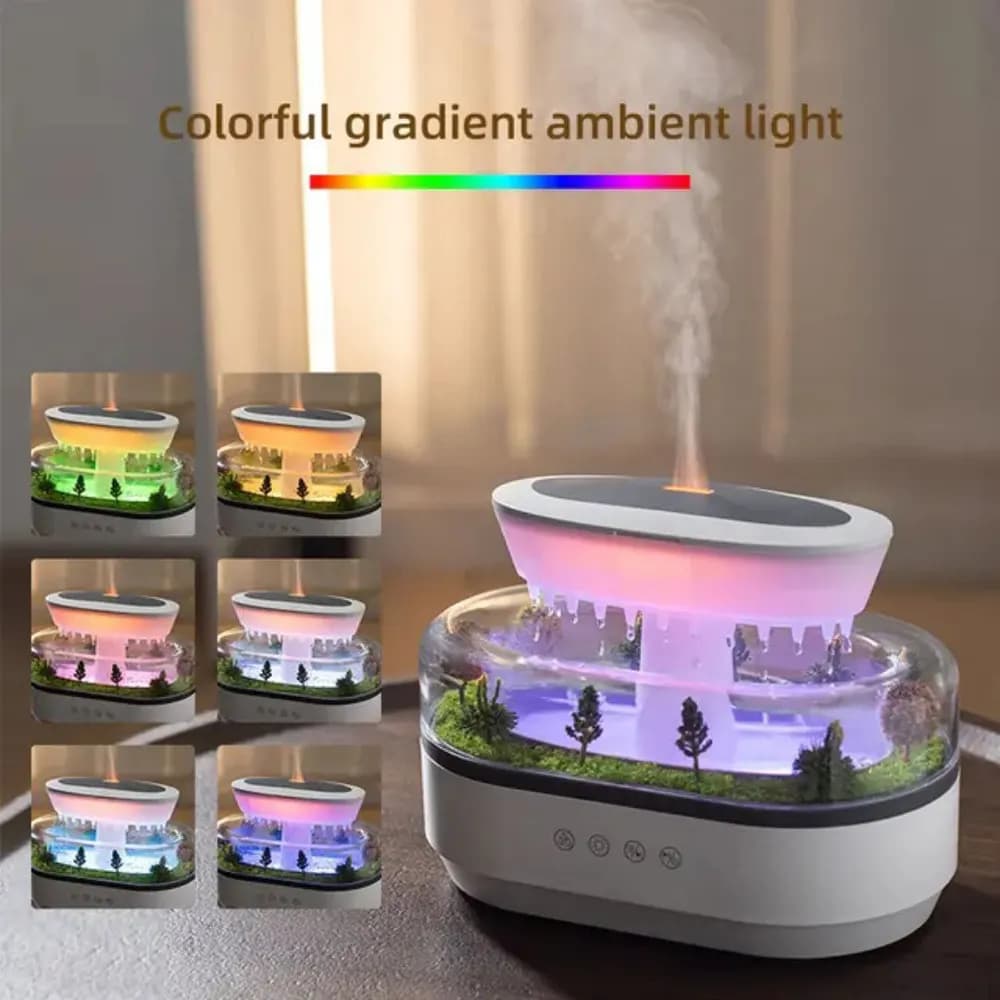 دستگاه بخور باران زا طرح جنگل آمازون humidifier with Amazon rainforest design — تصویر ۸