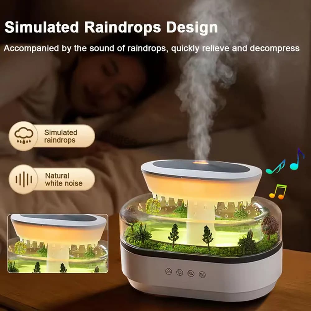 دستگاه بخور باران زا طرح جنگل آمازون humidifier with Amazon rainforest design — تصویر ۵