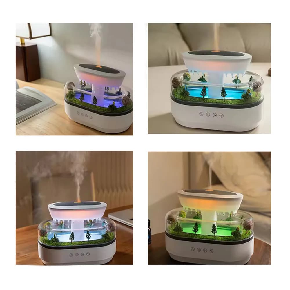 دستگاه بخور باران زا طرح جنگل آمازون humidifier with Amazon rainforest design — تصویر ۳