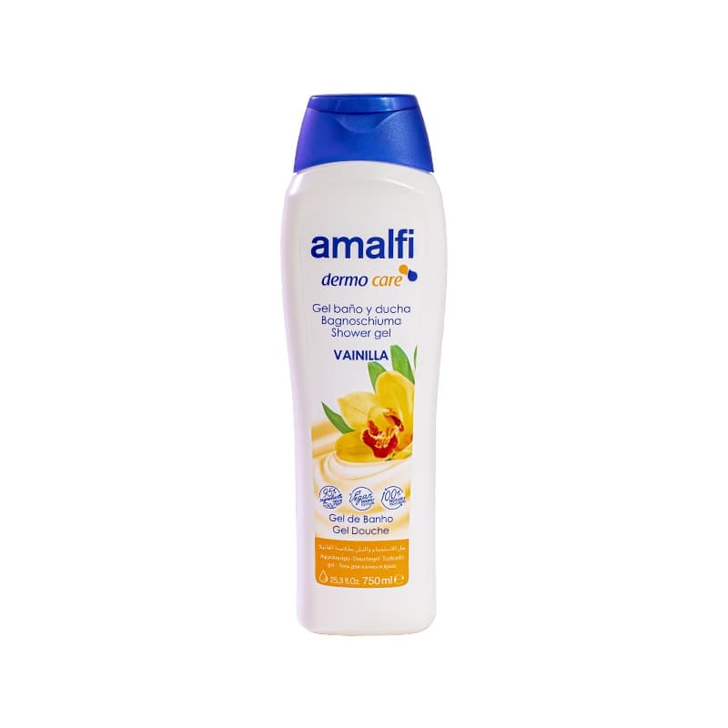 شامپو بدن وانیلی آمالفی Amalfi مناسب انواع پوست، حجم 750ML