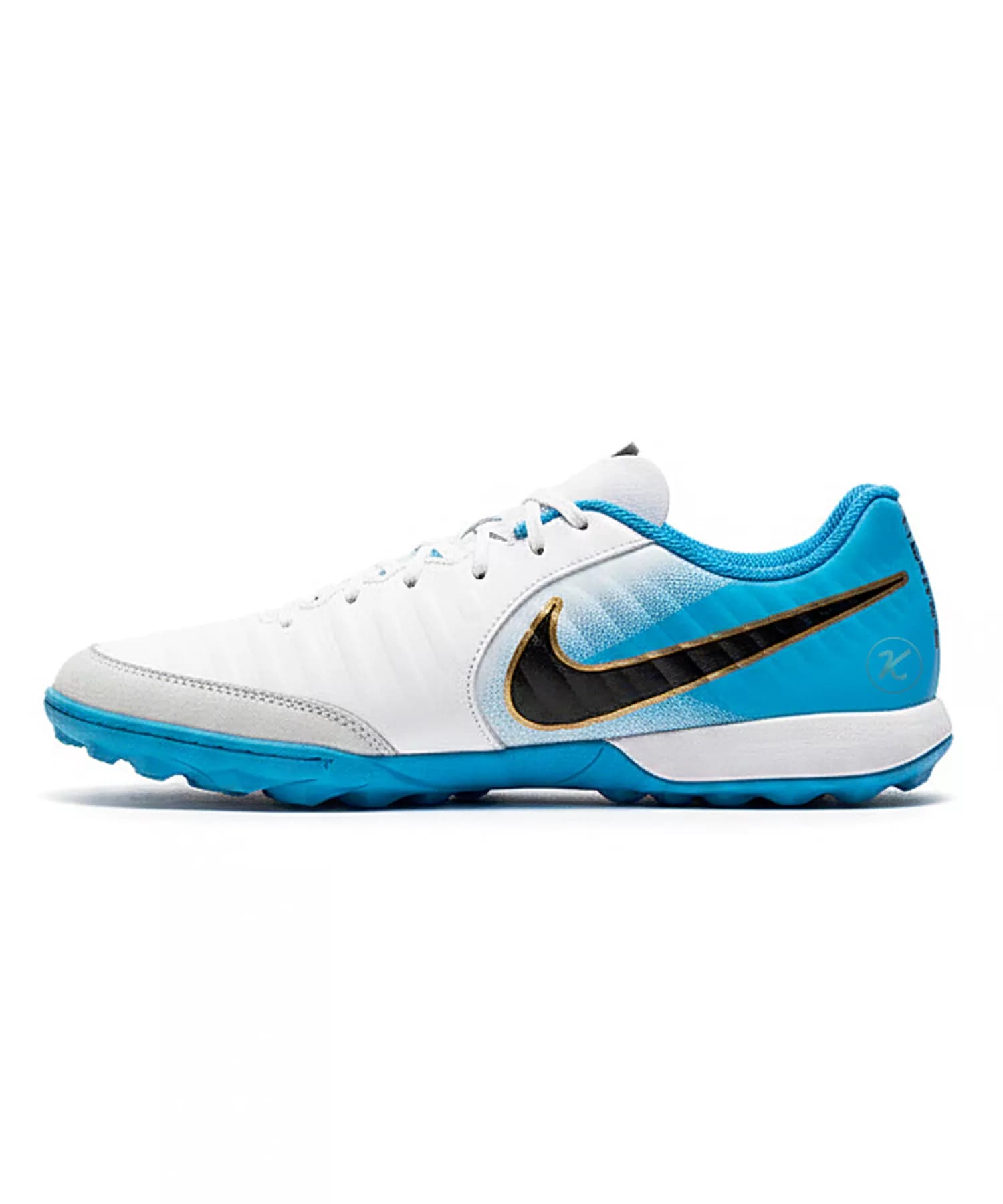 کفش استوکریز تمپو ایکس سفید آبی Nike Tiempo X