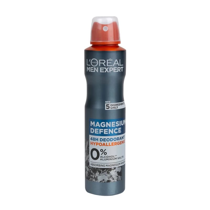 اسپری ضدتعریق لورال Loreal مردانه سرمه‌ای مدل Hypoallergenic، حجم 250ML — تصویر ۲