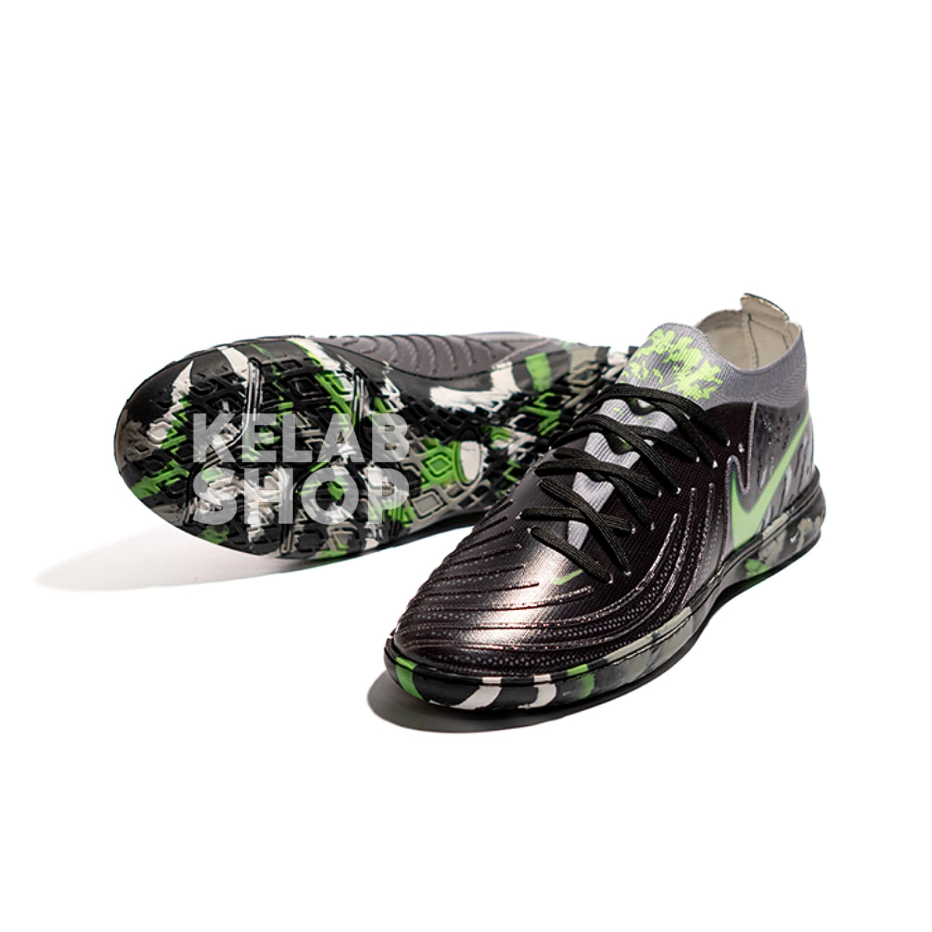 کفش فوتسال نایک فانتوم جی.ایکس مشکی سبز Nike Phantom GX