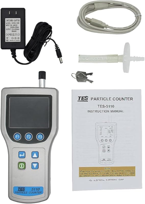 پارتیکل کانتر، غبارسنج، شمارنده ذرات غبار، ،پارتیکل سایزر TES-5110 ساخت کمپانی TES تایوان — تصویر ۳