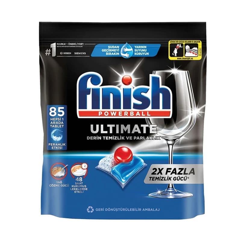 قرص ماشین ظرفشویی فینیش Finish مدل Ultimate Powerball بسته 85 عددی