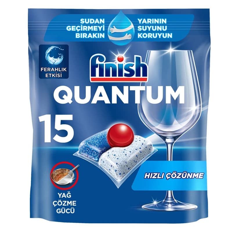 قرص ماشین ظرفشویی فینیش Finish مدل Quantum Powerball بسته 15 عددی