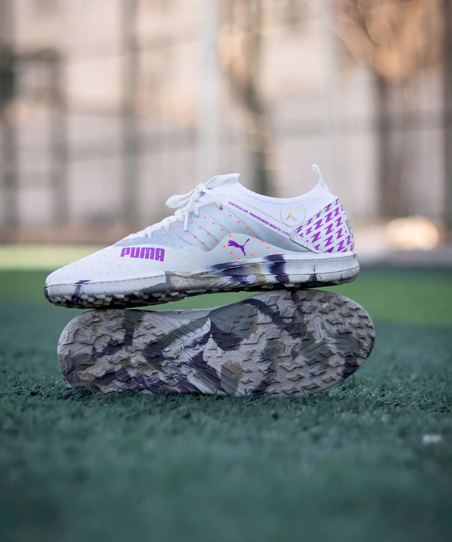 کفش استوکریز پوما فیوچر سفید بنفش Puma Future — تصویر ۴