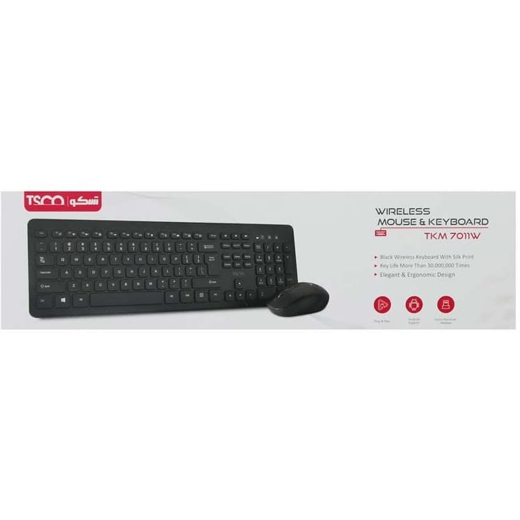 کیبورد و ماوس بی سیم تسکو TKM 7011W — تصویر ۳