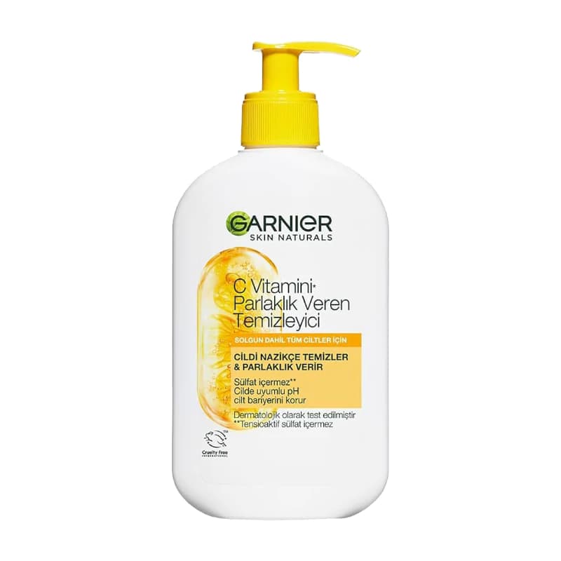 ژل شستشوی صورت گارنیر Garnier پاک کننده و روشن کننده پوست حاوی ویتامین C، حجم 250ML