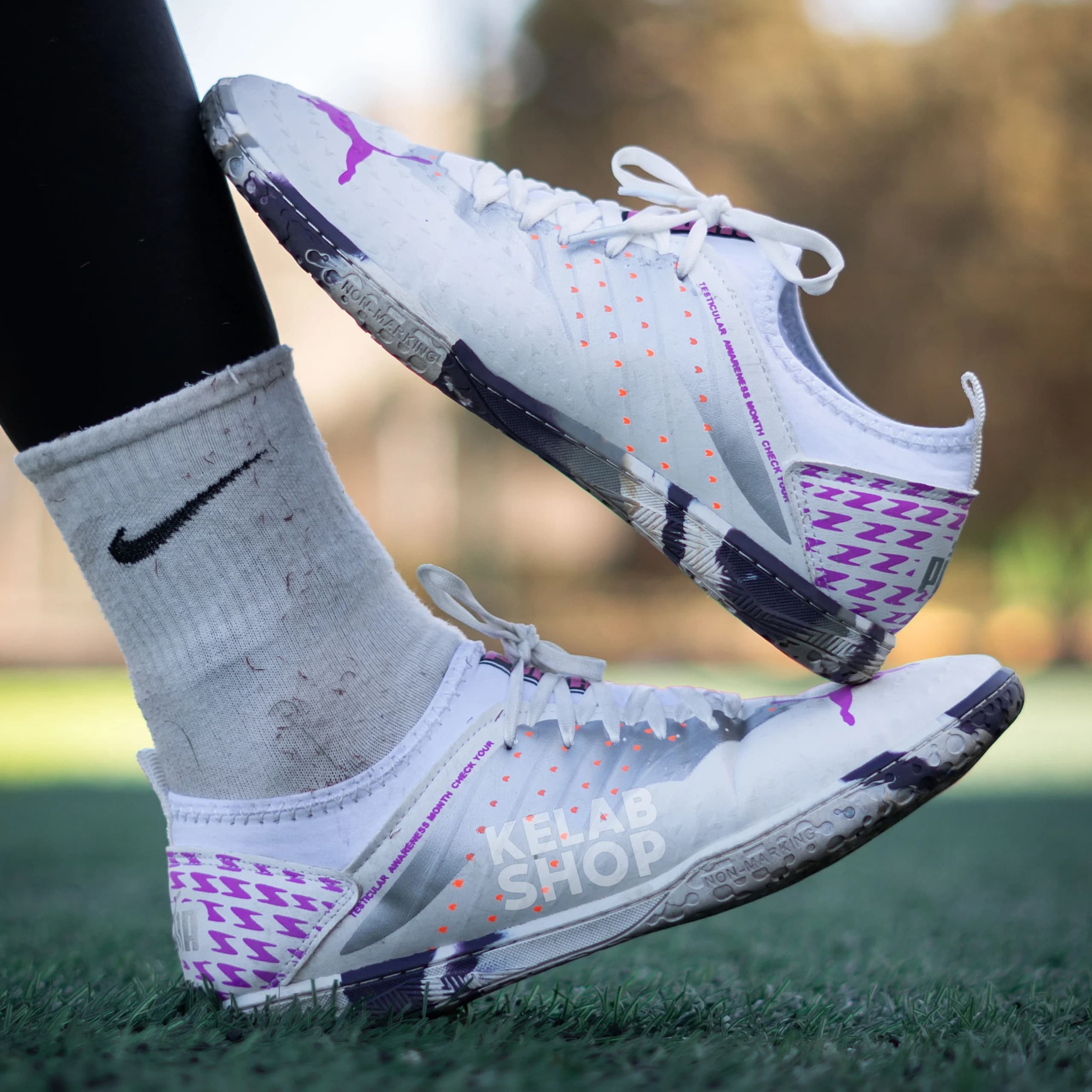 کفش سالنی پوما فیوچر سفید بنفش Puma Future — تصویر ۶