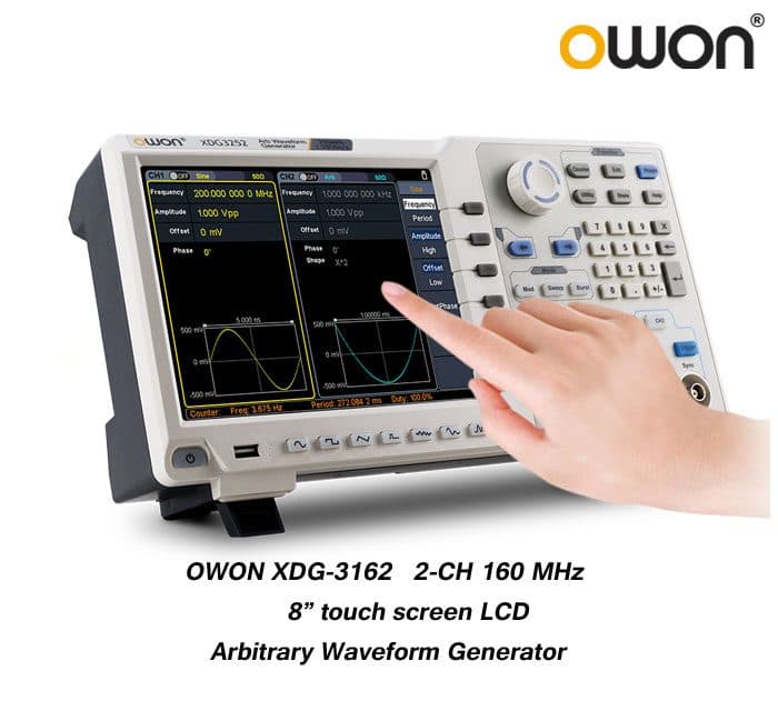 فانکشن ژنراتور آربیتری 160مگاهرتز Touch مدل XDG3162 ساخت کمپانی OWON — تصویر ۳