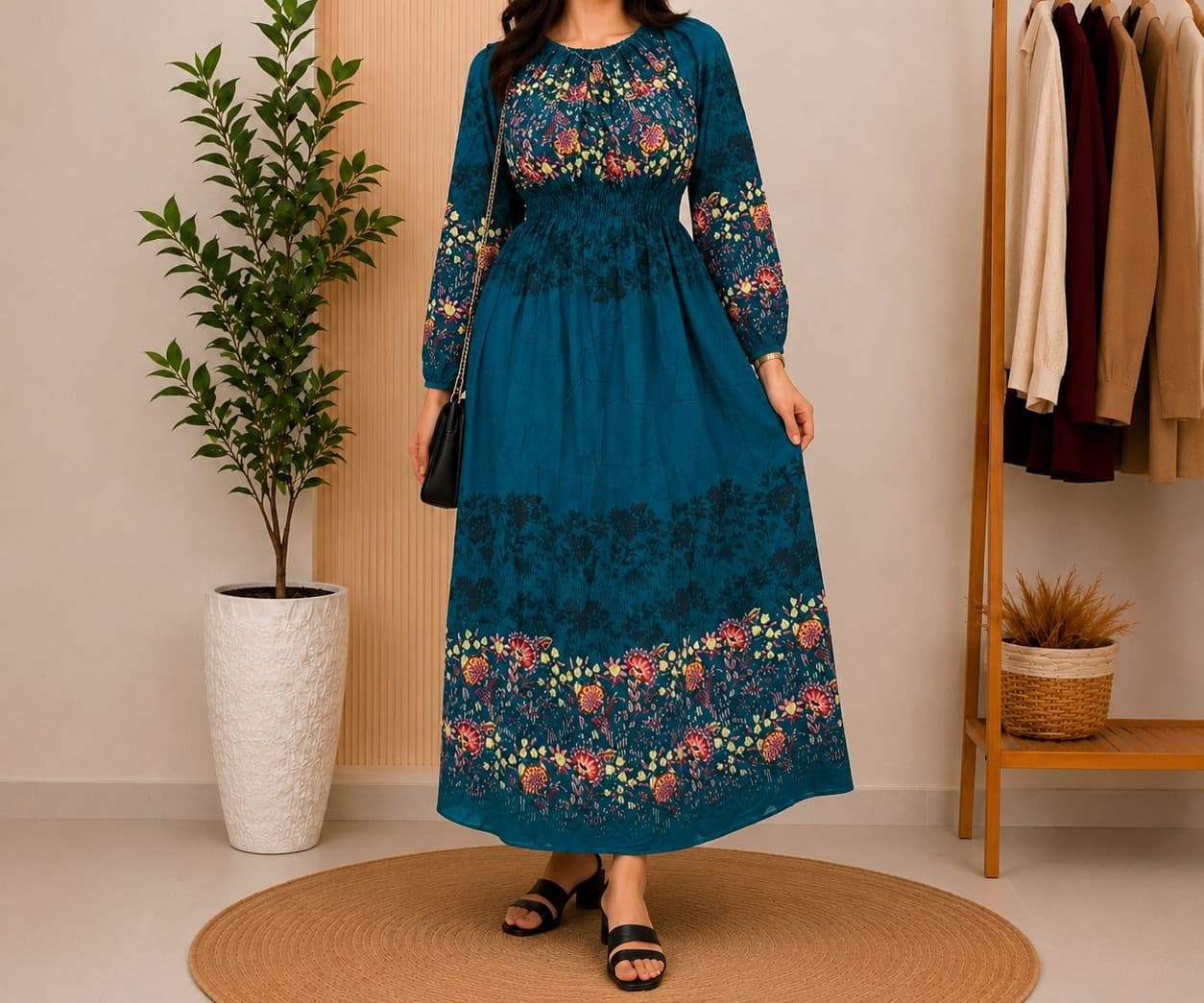 پیراهن ساحلی زنانه حاشیه دار U7627 — تصویر ۹