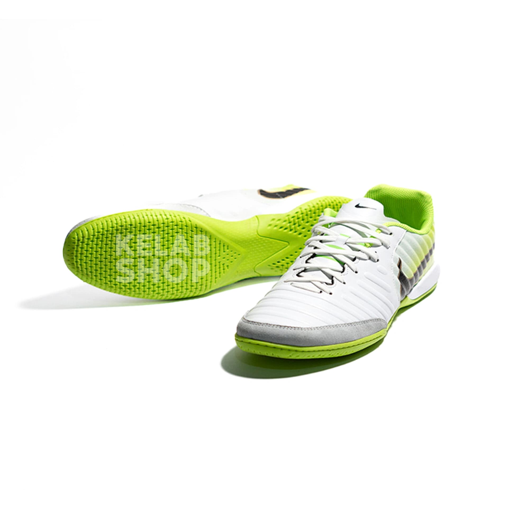 کفش فوتسال تمپو ایکس سفید سبز Nike Tiempo X — تصویر ۲
