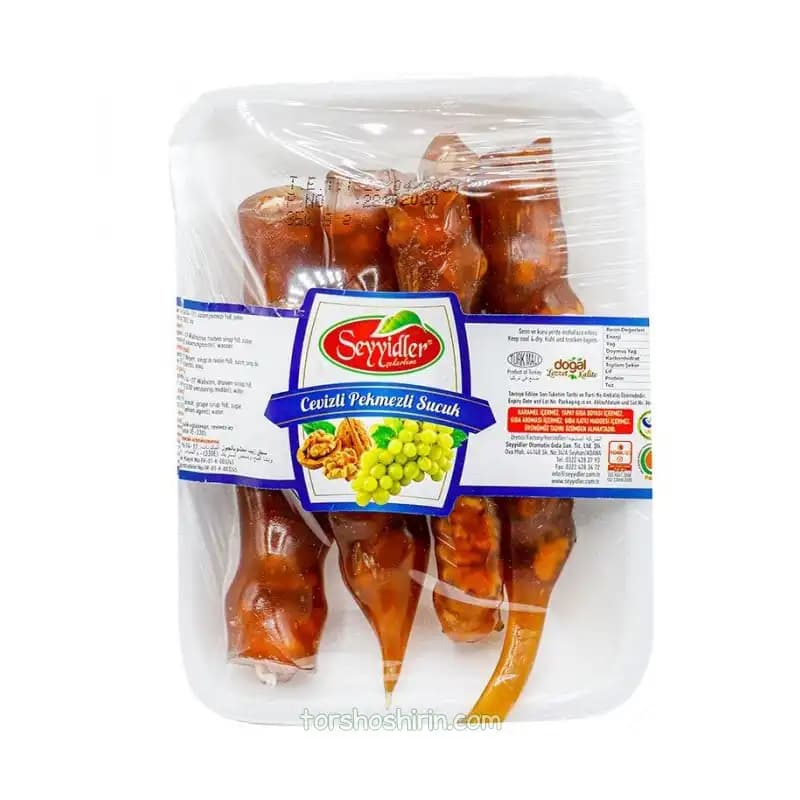 سوجوک شیره انگور و گردو سیدلر 300 گرم — تصویر ۲