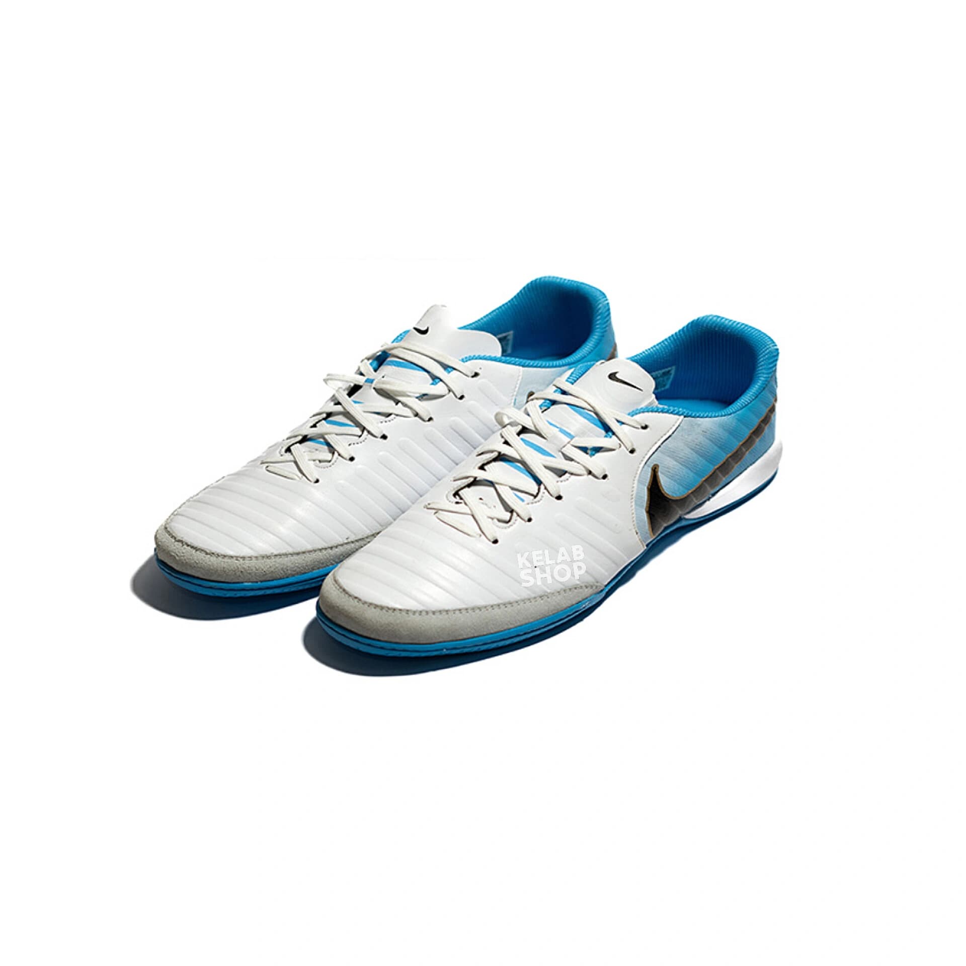 کفش سالنی تمپو ایکس سفید آبی Nike Tiempo X — تصویر ۵