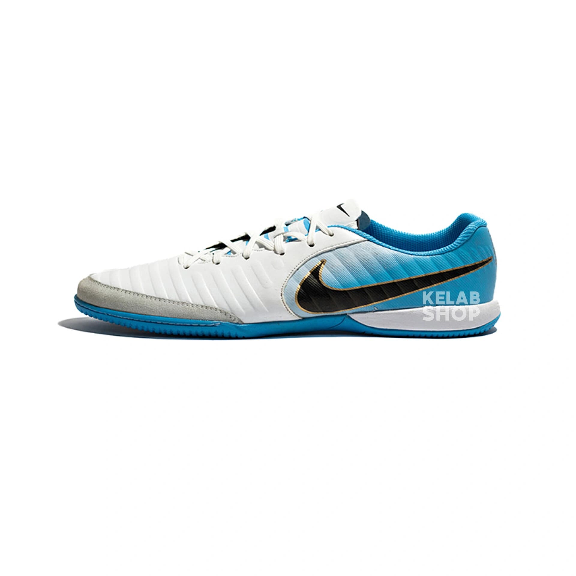 کفش سالنی تمپو ایکس سفید آبی Nike Tiempo X — تصویر ۳