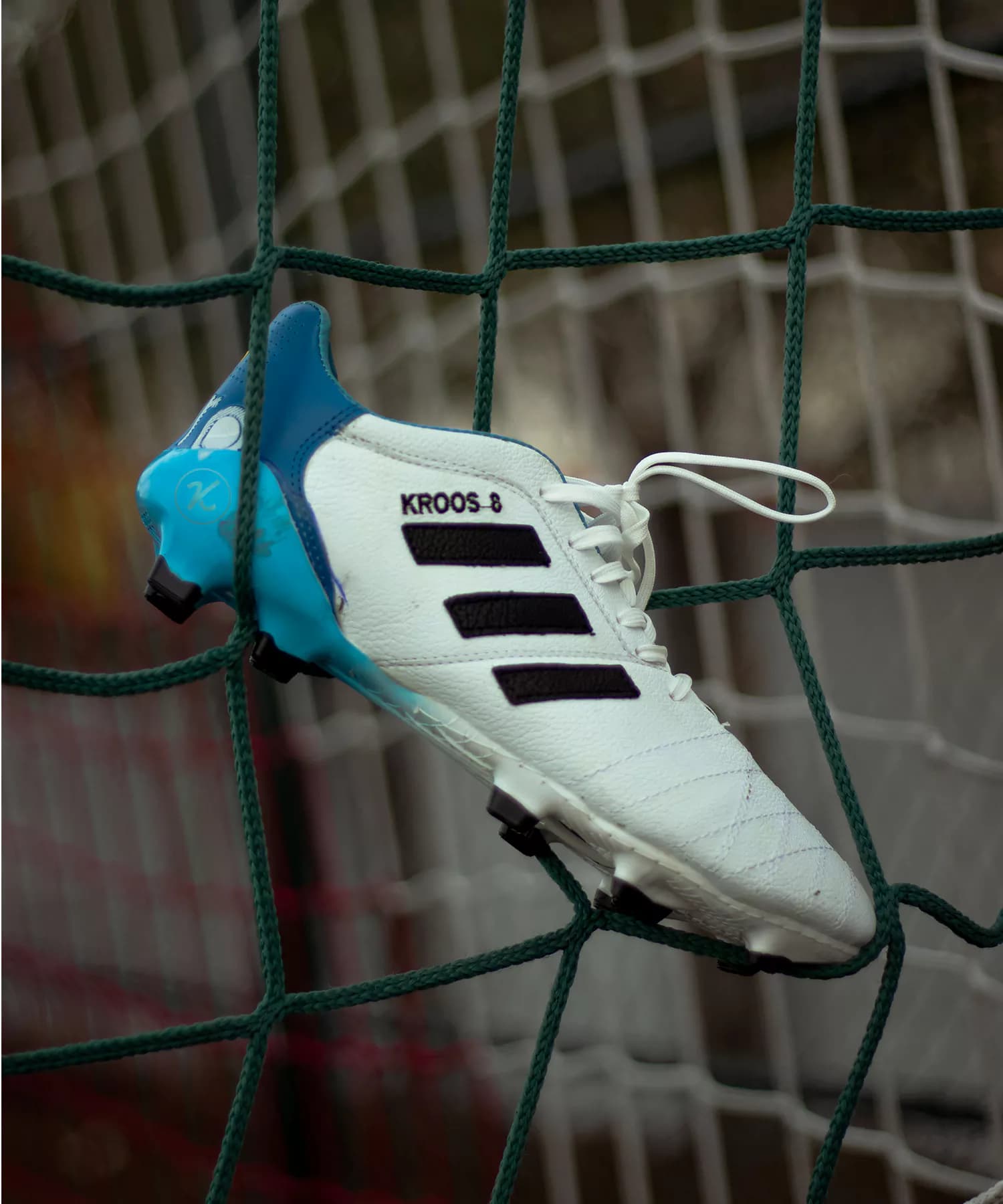 کفش فوتبال آدیداس کروس سفید آبی Adidas Kroos — تصویر ۴