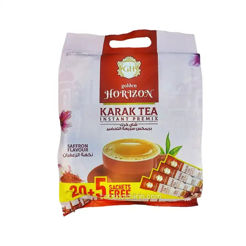 چای کرک گلدن هریزون طعم زعفران بسته 25 عددی