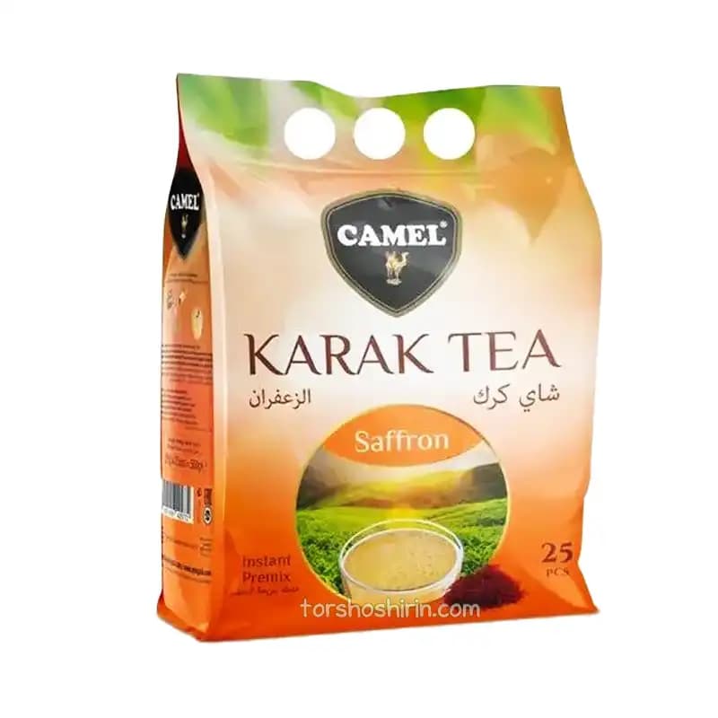چای کرک کمل طعم زعفران بسته 25 عددی