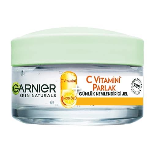 ژل کرم آبرسان گارنیر Garnier شاداب کننده، آبرسانی عمیق و روشن کننده پوست حاوی ویتامین C، حجم 50ML